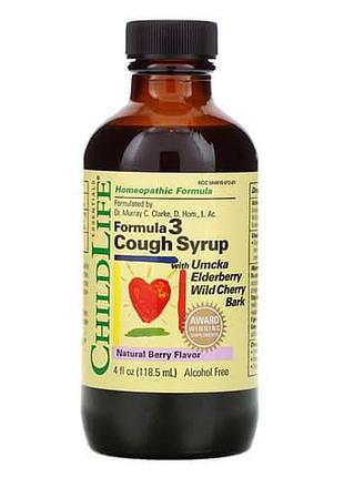 Childlife formula 3 cough syrup 118.5 мл (31.12.2026)