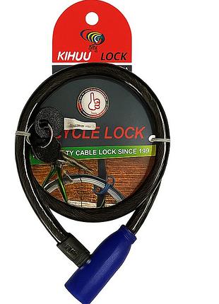 Замок велосипедний kihuu lock, тросовий, ключі