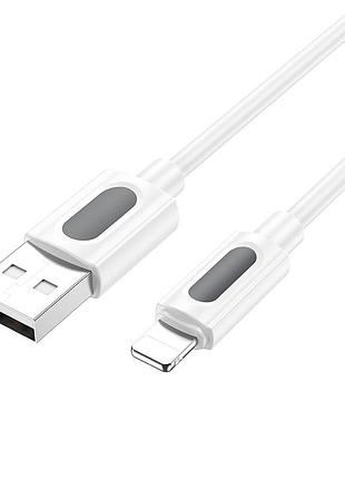 Кабель borofone structure silicone charging data cable ip white ( ) 3