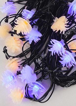Фигурки led шишка 7м+ переходник желто-синяя