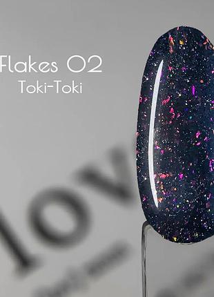 Светоотражающий гель-лак toki toki flakes 02