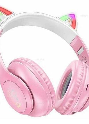 Бездротові накладні навушники hoco cat ears bt headphones cherry blossom ( )