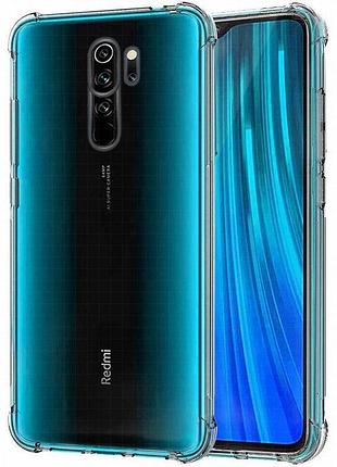 Tpu чехол getman ease logo усиленные углы full camera для xiaomi redmi 9 бесцветный (прозрачный)
