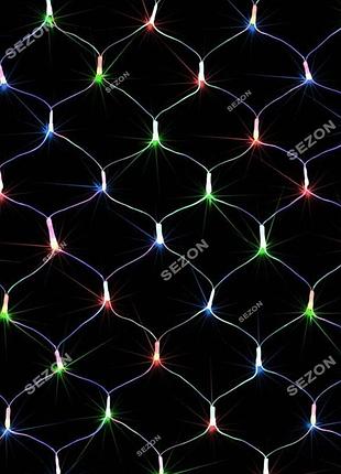 Сетка led прозрачная..2м.2м мульти