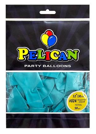 Латексні кульки "( ) пастель блакитний ніжний, pelican 50шт