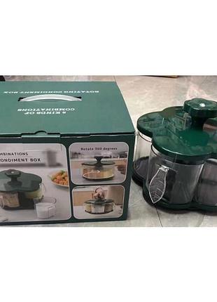 Круглий обертовий органайзер для спецій та банок round box, 26х26х17 см
