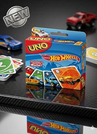 Настільна гра uno: hot wheels edition