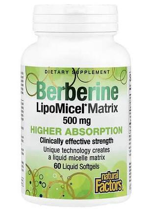 Natural factors berberine lipomicel matrix 60 softgels