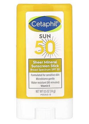 Cetaphil sheer mineral sunscreen stick spf 50 14 g
