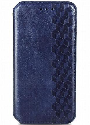 Кожаный чехол-книжка getman cubic (pu) для xiaomi redmi note 11 pro 4g/5g / 12 pro 4g синий