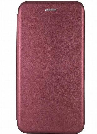 Кожаный чехол-книжка classy для samsung galaxy a37 5g бордовый