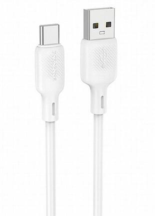 Дата кабель borofone bx113 lenny usb to type-c 3a (1m) white