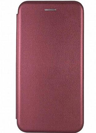 Кожаный чехол-книжка classy для xiaomi redmi note 15 pro 5g бордовый