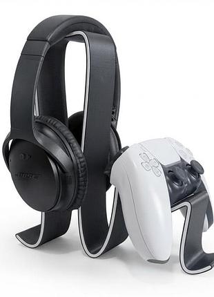 Стильная подставка-органайзер для наушников и геймпада xbox ps5 / настольный холдер