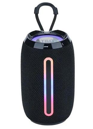 Bluetooth-колонка с rgb подсветкой, speakerphone, радио, black