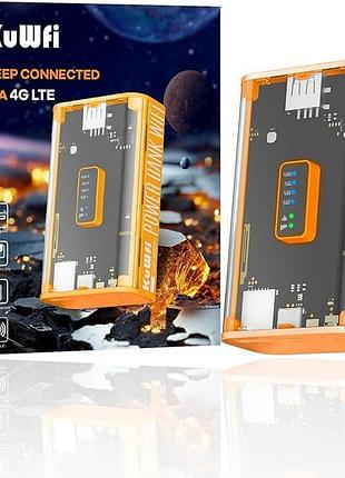 Дорожній wi-fi kuwfi keep connected via 4g lte mc8 портативний 4g роутер із функцією павер банка 5200 ма·год