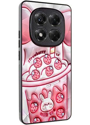 Tpu+pc чехол prisma fluffie для xiaomi redmi note 14 pro 5g strawberry