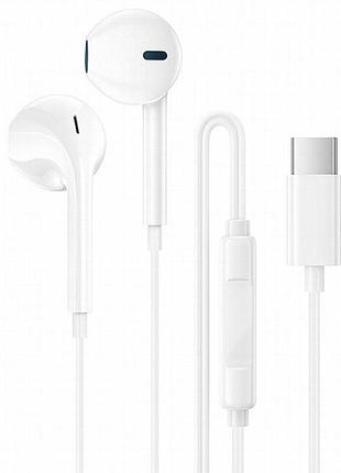 Наушники borofone bm100 fuente universal with microphone (type-c/1.2m) white