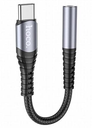 Переходник hoco ls33 type-c to 3,5 aux графит