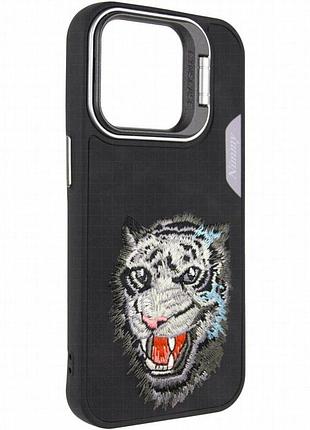 Tpu+pc чехол friends для apple iphone 15 (6.1") black tiger