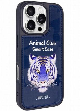 Tpu+pc чехол animal club для apple iphone 16 pro (6.3") royal blue