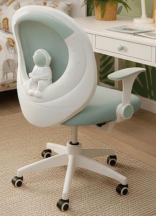 Крісло обертове дитяче з підставкою для ніг perfect kids astronaut green perfect home зелений ( )