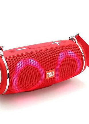 Bluetooth-колонка с rgb подсветкой, speakerphone, радио, red