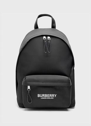 🦁 burberry logo print nylon backpack black 30 х 40 х 14 см