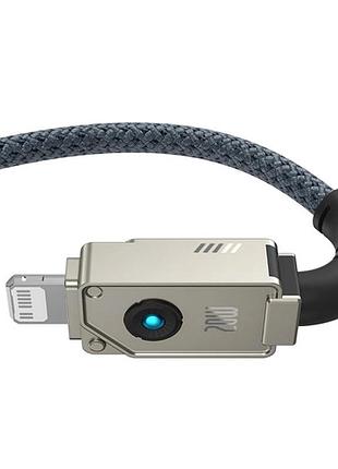 Кабель baseus unbreakable series fast charging data cable type-c to ip stellar white (p ) 3