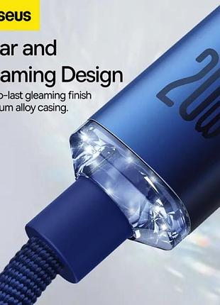 Кабель baseus crystal shine series fast charging data cable type-c to ip. blue ( ) 3