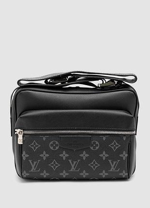 🦁 louis vuitton eclipse outdoor messenger monogram taiga black 24 х 18 х 7 см