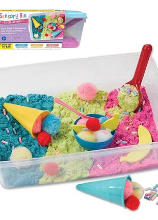 Creativity for kids sensory bin ice cream shop творчество для детей сенсорная коробка кинетический песок магазин мороженого 2.5 lb
