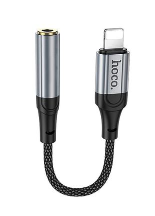 Аудiокабель hoco ip to. female, nylon braid,., black ( )