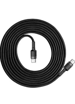 Кабель baseus cafule. flash charging usb type-c-type-c cable ( ) gray+black ( ) 4