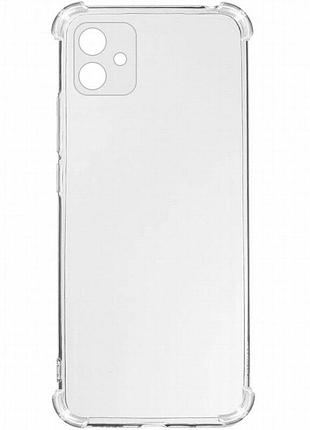 Tpu чехол getman ease logo усиленные углы full camera для samsung galaxy a04e бесцветный (прозрачный)