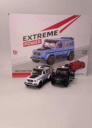 Металева інерційна машинка mercedes-benz g-class brabus «extreme power»