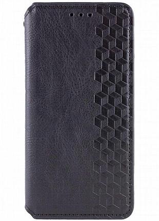 Кожаный чехол-книжка getman cubic (pu) для apple iphone xr (6.1") черный