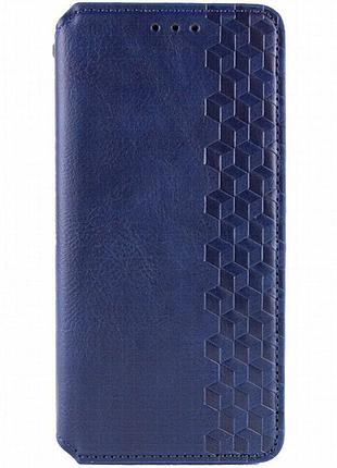 Кожаный чехол-книжка getman cubic (pu) для xiaomi redmi note 14 5g синий