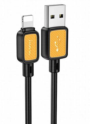 Дата кабель hoco x108 benefit usb to lightning 2.4a (1m) black