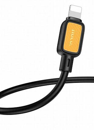 Дата кабель hoco x108 benefit usb to lightning 2.4a (1m) black 3