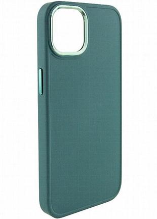 Tpu чехол bonbon metal style для apple iphone 14 (6.1") зеленый / army green