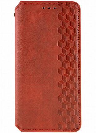 Кожаный чехол-книжка getman cubic (pu) для samsung galaxy a15 4g/5g / m15 5g красный