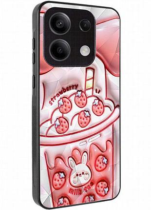 Tpu+pc чехол prisma fluffie для xiaomi redmi note 13 5g strawberry