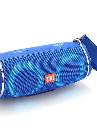 Bluetooth-колонка с rgb подсветкой, speakerphone, радио, blue