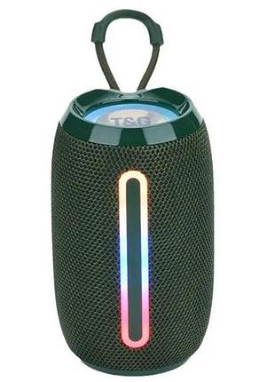 Bluetooth-колонка с rgb подсветкой, speakerphone, радио, green