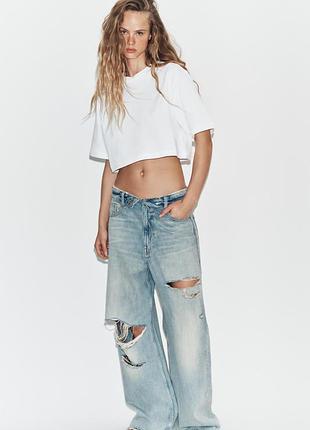 Zara джинси з підвернутим поясом
