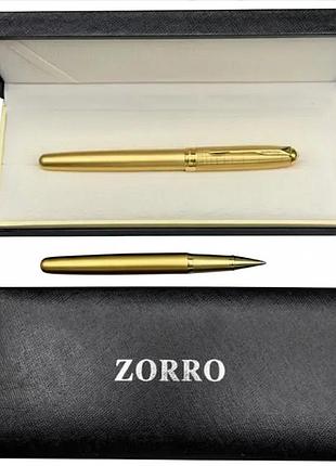 Ручка шариковая zorro в подарочной коробке (золотая)