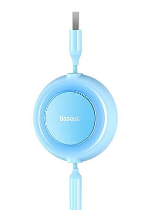 Кабель baseus bright mirror series retractable fast charging data cable usb to m+l+c.. sky blue ( ) 7
