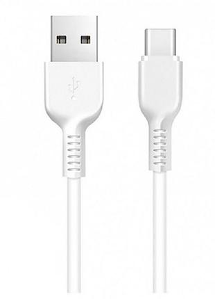 Кабель hoco usb to type-c,, pvc, tpe connectors, white ( )