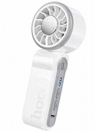 Портативный вентилятор hoco hx604 handheld folding fan 3000 mah white